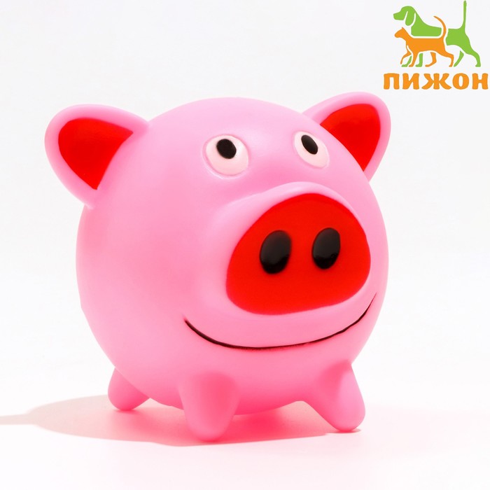 Игрушка пищащая Свинюшка для собак, 11,4 х 10 х 10 см, розовая