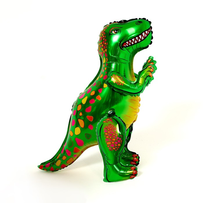 ходячий воздушный шар falali динозавр аллозавр синий 64 см Шар фольгированный 25 «Динозавр аллозавр», цвет зелёный