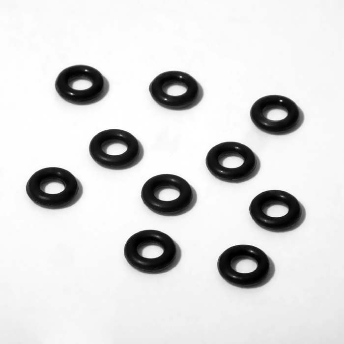 фото Кольцо соединительное (неразъемное), силиконовое, d= 4мм (набор 10шт), цвет чёрный