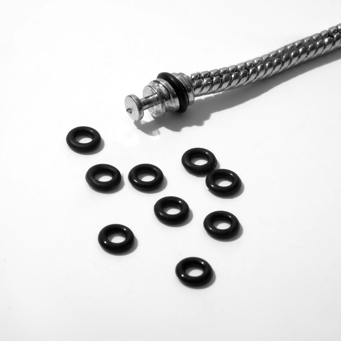 фото Кольцо силиконовое (разделитель), d= 4мм (набор 10шт), цвет чёрный queen fair