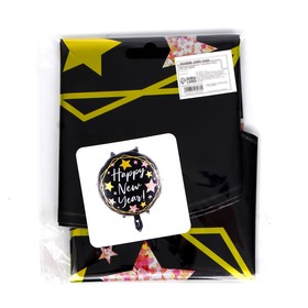 

Шар фольгированный 18" «Счастливого Нового года», круг чёрный