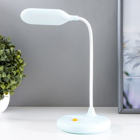 Лампа настольная 'Флекса' LED 1 режим 2Вт USB голубой 12х12х39 см Ош