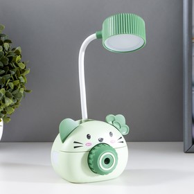 Лампа настольная 'Дели' LED 2 режима 2Вт USB зеленый 11,7х7х12 см Ош