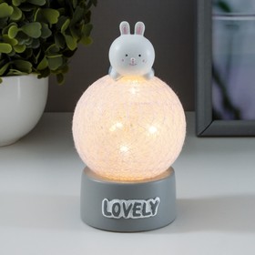 

Ночник "Зайчик" LED от батареек серый 6х6х10 см