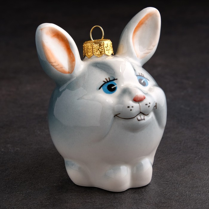 

Ёлочный шар "Кролик", фарфор, 10 см