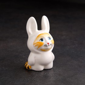 

Сувенир "Котик Зайка", рыжий, фарфор, 8 см
