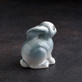 

Сувенир "Кролик серый", фарфор, эффектарная глазурь, 6,5 см