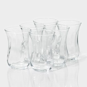 Набор стеклянных стаканов армуду «Классик», 100 мл, 5,7×8,3 см, 6 шт