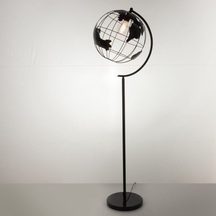 Торшер "Планета" E27 40Вт черный 48х30х165 см 7012739