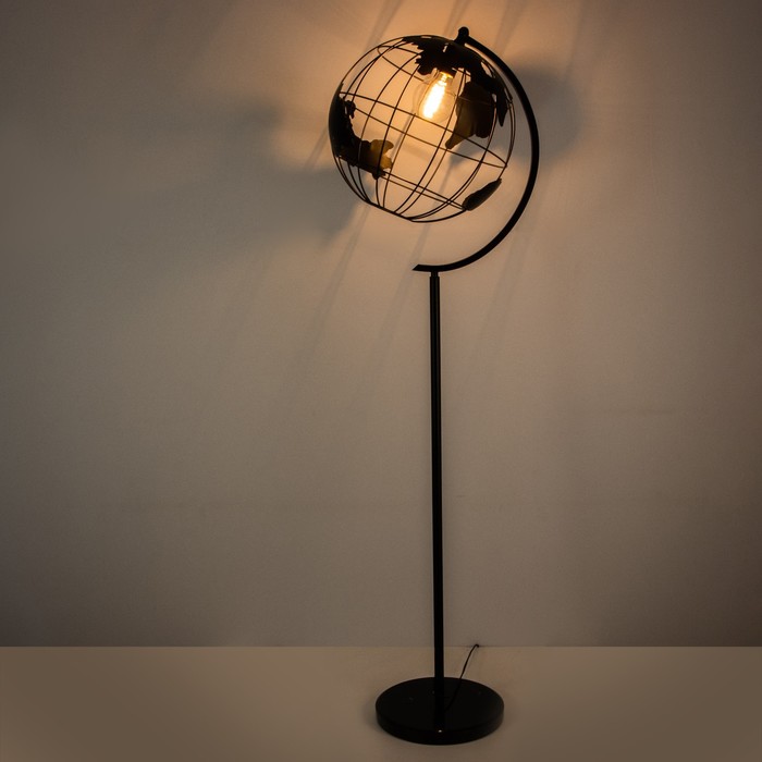 Торшер "Планета" E27 40Вт черный 48х30х165 см 7012739