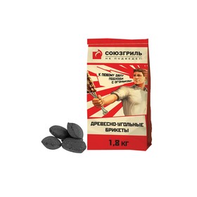 

Древесно-угольные брикеты Союзгриль N1-F10, 1.8 кг