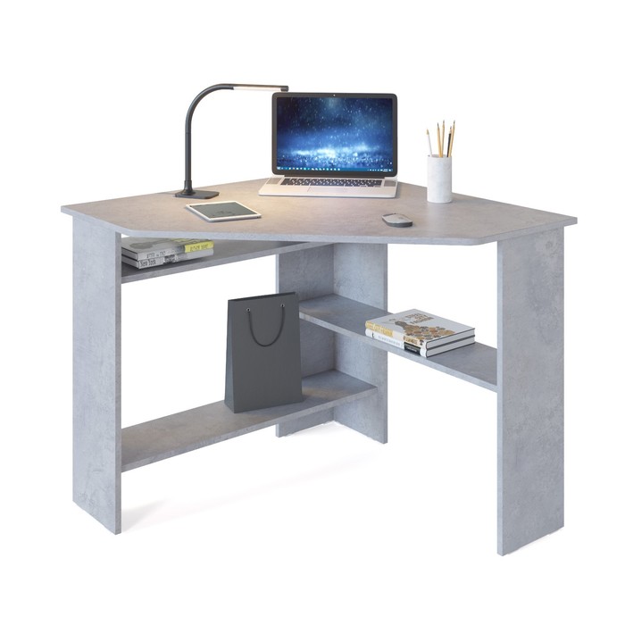 Компьютерный стол «КСТ-02», 900×900×740 мм, угловой, цвет бетон компьютерный стол кст 02 900 × 900 × 740 мм цвет бетон