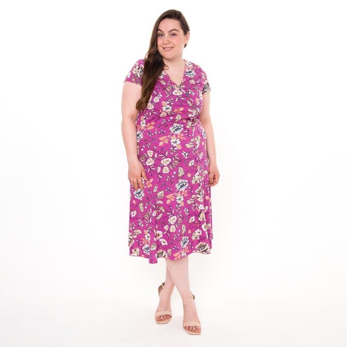 Платье женское, цвет лиловый, размер 54