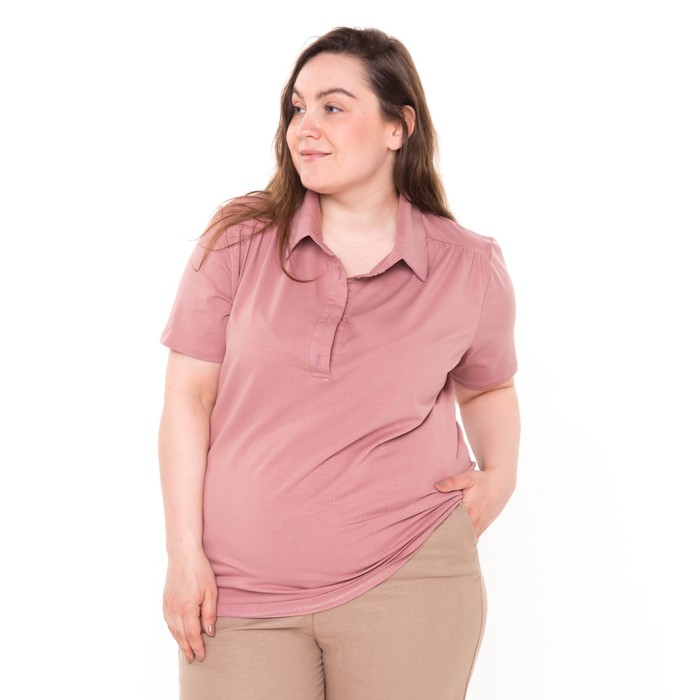 фото Поло женское, цвет пудра, размер 58 натали