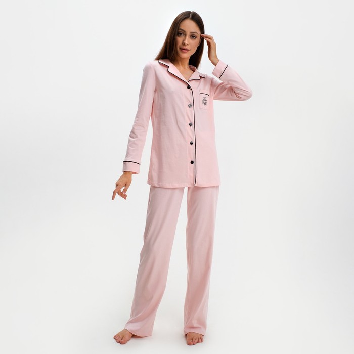 

Пижама женская (рубашка и брюки) KAFTAN Shine р. 40-42, розовый