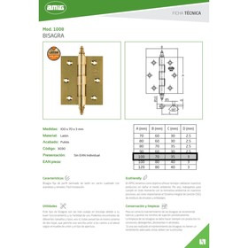 

Петля универсальная, 70 × 10 × 100 мм, цвет латунь полированная