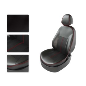

Комплект авточехлов RENAULT ARKANA, 2019-н.в., черный, красный, 30218663