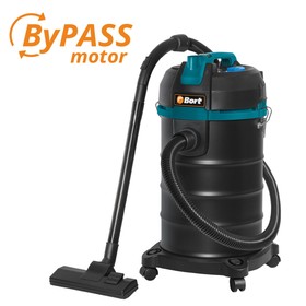 Пылесос Bort BSS-1530, 1500/300 Вт, сухая/влажная уборка, 30 л, чёрный Ош