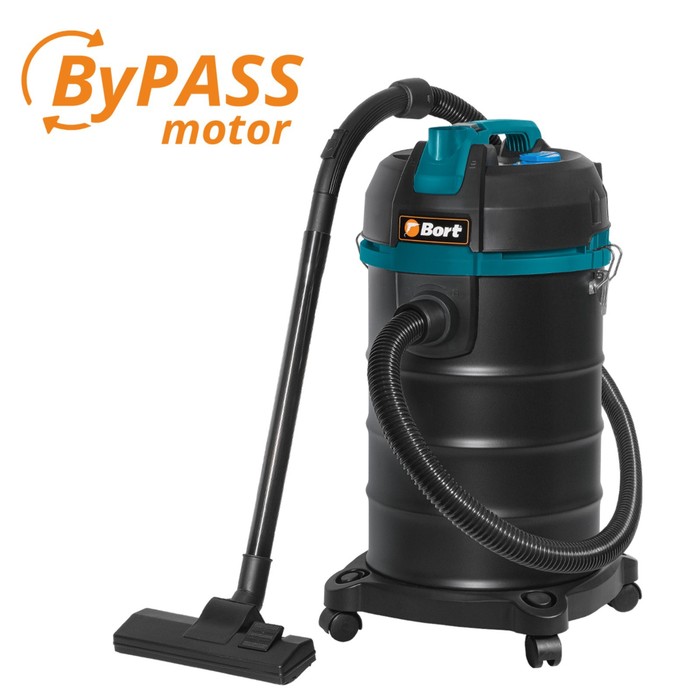Пылесос Bort BSS-1530, 1500/300 Вт, сухая/влажная уборка, 30 л, чёрный