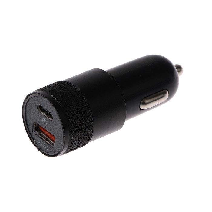Автомобильное зарядное устройство Smartbuy SBP-1821, USB/USB-C,3.6А, быстрая зарядка,черное