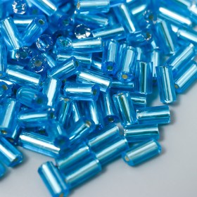 

Стеклярус d=3мм, L=6 мм, упак. 50 гр. св.голубой огонек