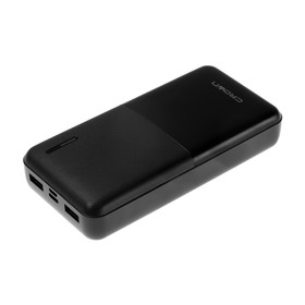 

Внешний аккумулятор Crown CMPB-2000, 20000 мАч, 2.1 А, 2 USB, Type-C, индикатор, черный