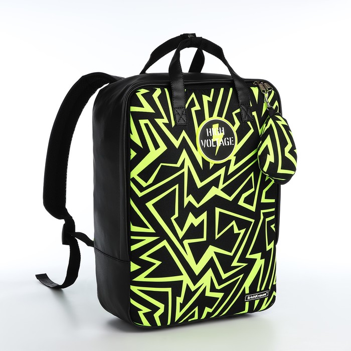 фото Рюкзак-сумка на молнии, цвет зелёный erichkrause