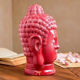 

Статуэтка "Голова Будды", красная, пена, керамика, 32 см