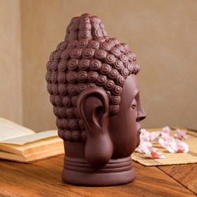 

Статуэтка "Голова Будды", коричневая, матовая, керамика, 32 см