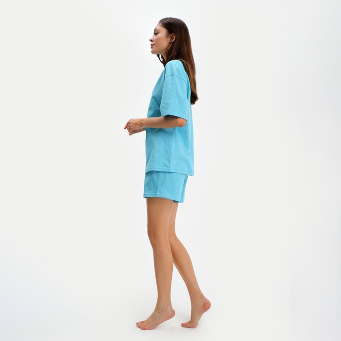 

Пижама женская (футболка и шорты) KAFTAN Basic р. 48-50, голубой