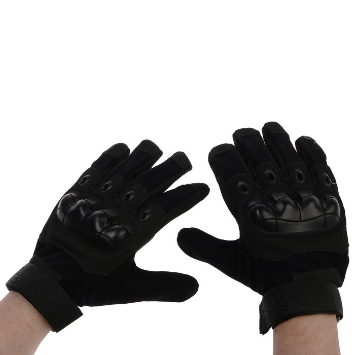 Перчатки мотоциклетные с защитными вставками, размер ХL, черный перчатки мотоциклетные с защитными вставками размер хl черный