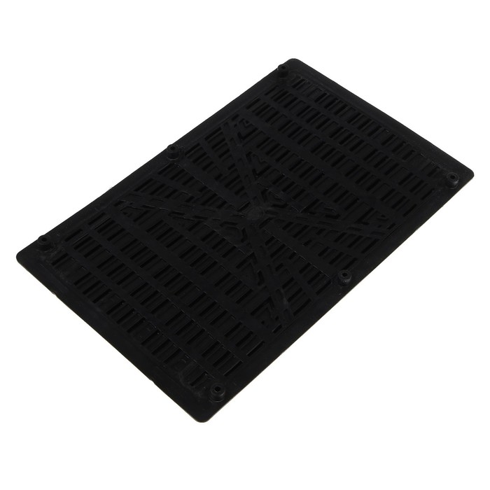 Накладка-подпятник для автоковрика, 25×15 см, ПВХ, крепление, черный