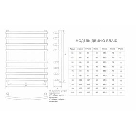 

Полотенцесушитель «ДВИН», Q braid, 80/40, 1″–3/4″–1/2″, универсальный