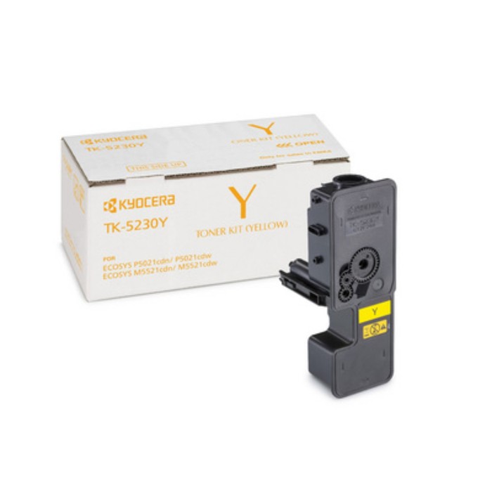 

Картридж Kyocera TK-5230Y 1T02R9ANL0 (P5021cdn/cdww), для Kyocera (2200 стр.), жёлтый