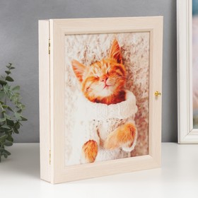 

Ключница "Котенок" молочный дуб 24х29 см