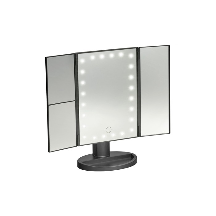 фото Настольное 3d зеркало с подсветкой и с увеличением для макияжа bradex, раскладное, 24 led лампы 78