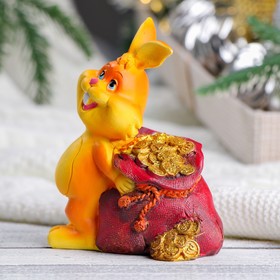 

Копилка "Заяц богач" рыжий, 12см