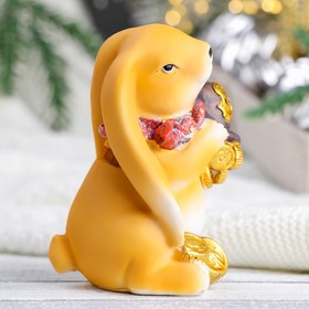 

Копилка "Заяц с монетами в мешке" рыжий, 9х8х10см
