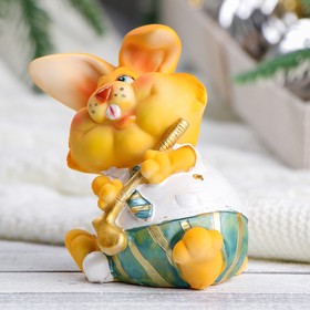 

Копилка "Заяц играет в гольф" рыжий, 8х7х11см