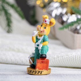 

Фигура "Заяц врач" рыжий, 5х4х10см