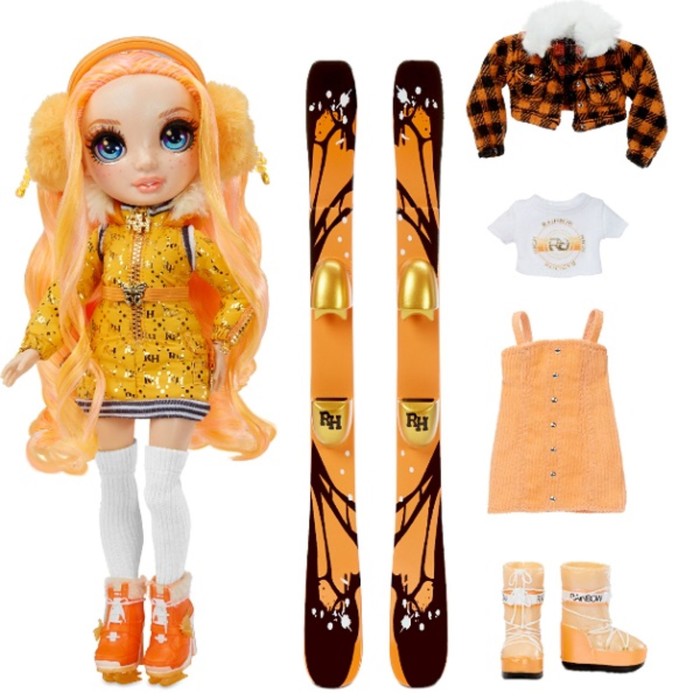 Кукла Winter Break Fashion Doll, Poppy Rowan, Rainbow High, оранжевая