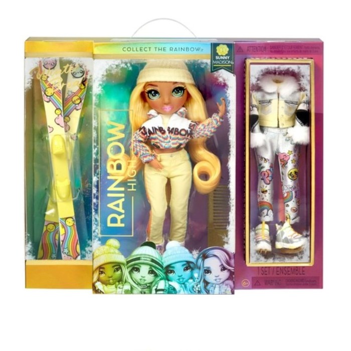 Кукла Winter Break Fashion Doll, Sunny Madison, Rainbow High, жёлтая