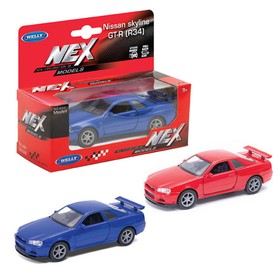 

Модель машины 1:34-39, NISSAN SKYLINE GT-R (R34), цвет МИКС