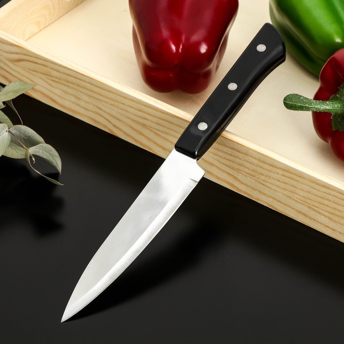 фото Нож кухонный "сакура" поварской, лезвие 12 см libra plast