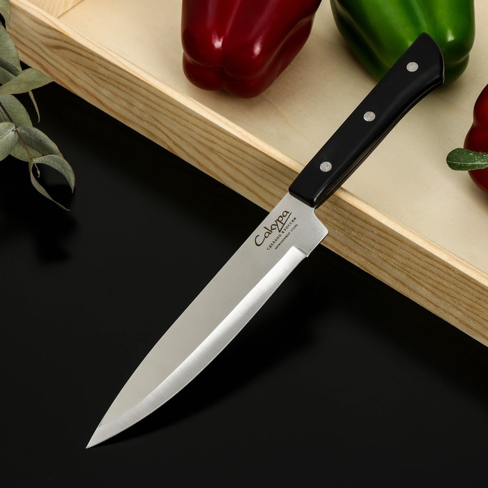 Нож кухонный «Сакура», поварской, лезвие 15 см