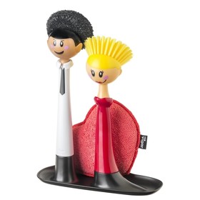 

Комплект щёток для посуды Dolls, 2 шт + губка на подставке