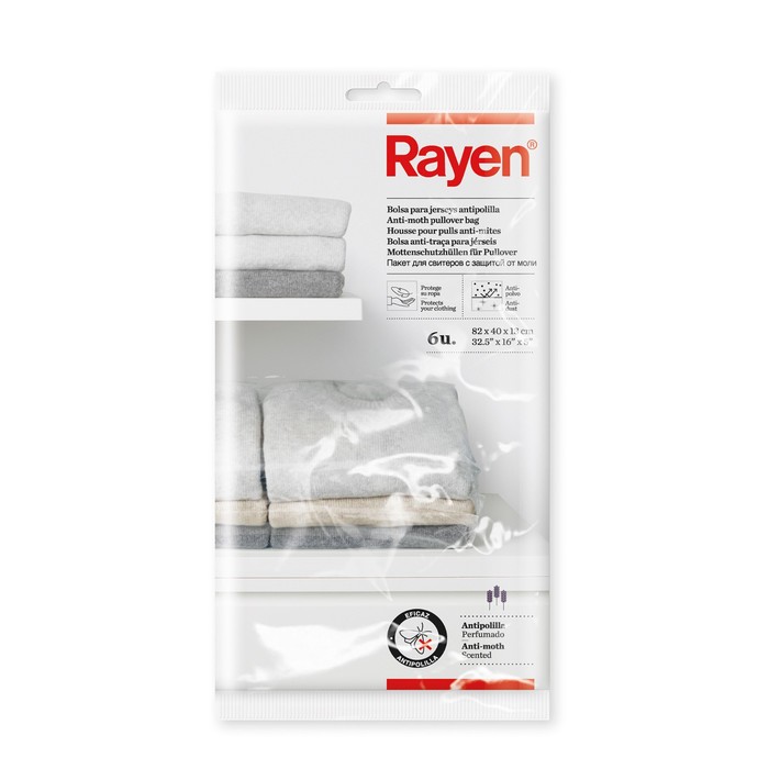 Комплект чехлов Rayen для хранения свитеров, 6 шт, 82х40х13 см