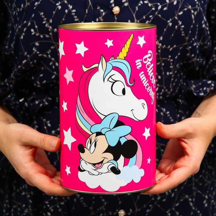 

Копилка металлическая, 20,5 см х 12 см х 12 см, XXL "Unicorn vibes", Минни Маус