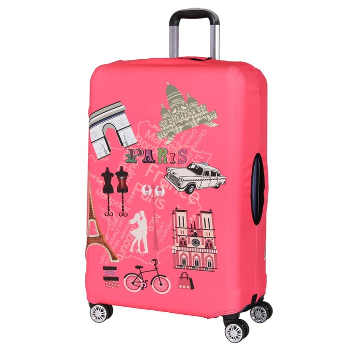B2116 Чехол для чемодана, цвет розовый, размер L, 62х90х1см