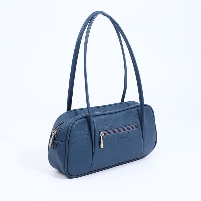 Сумка женская TEXTURA, саквояж, средний размер, цвет синий